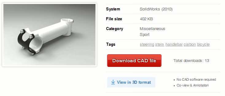 File view with 3d format button File view with 3d format button